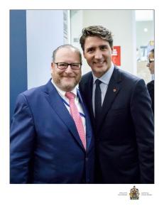 Dr Hart with Prime Minister of Canada Justin Trudeau